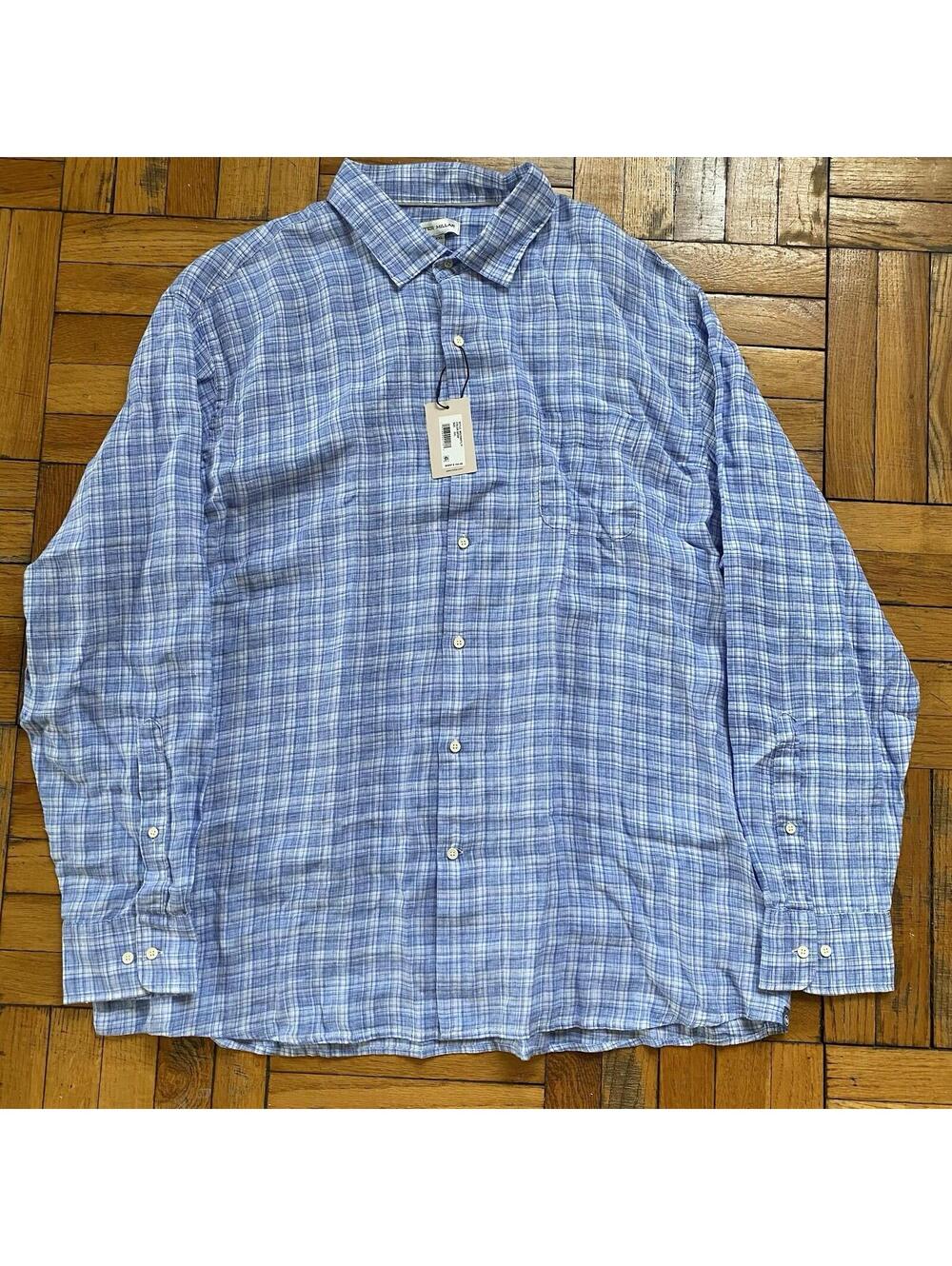 Peter Millar Crown Mens 100% Linen Long Sleeve Shirt 2XL NWT